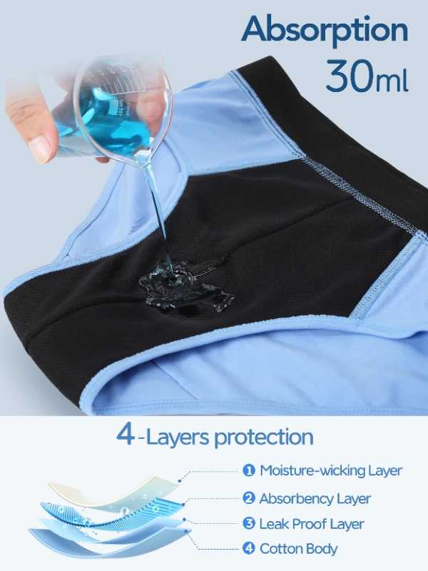 Boys Incontinence Underwear Reusable Cotton-11104-2