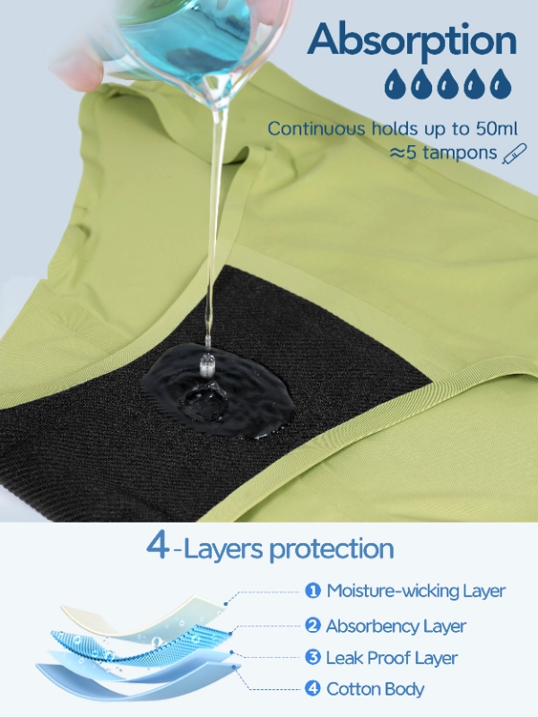 Seamless Leakproof Girls Period Panties-61080-2