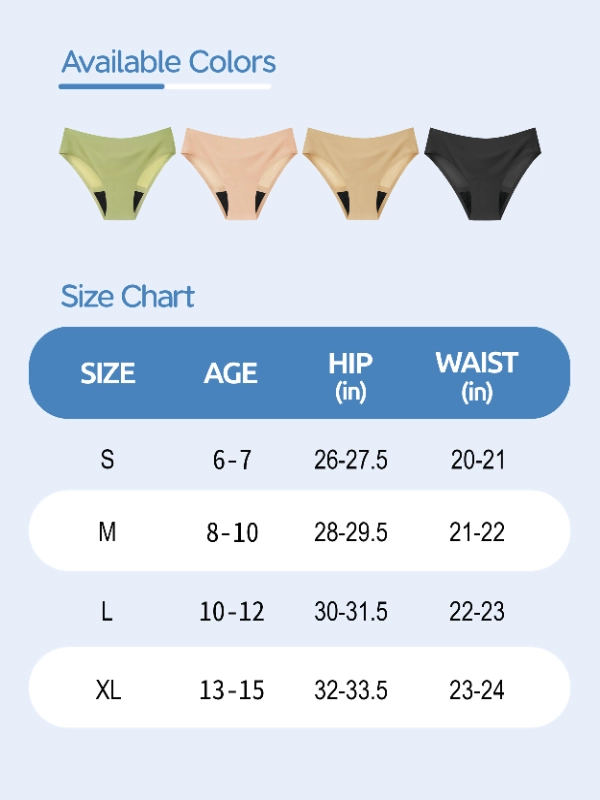Seamless Leakproof Girls Period Panties-61080-4