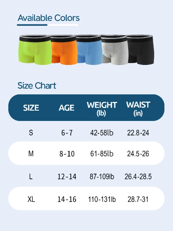 Washable Nighttime Underwear for Boys Cotton-11073-4