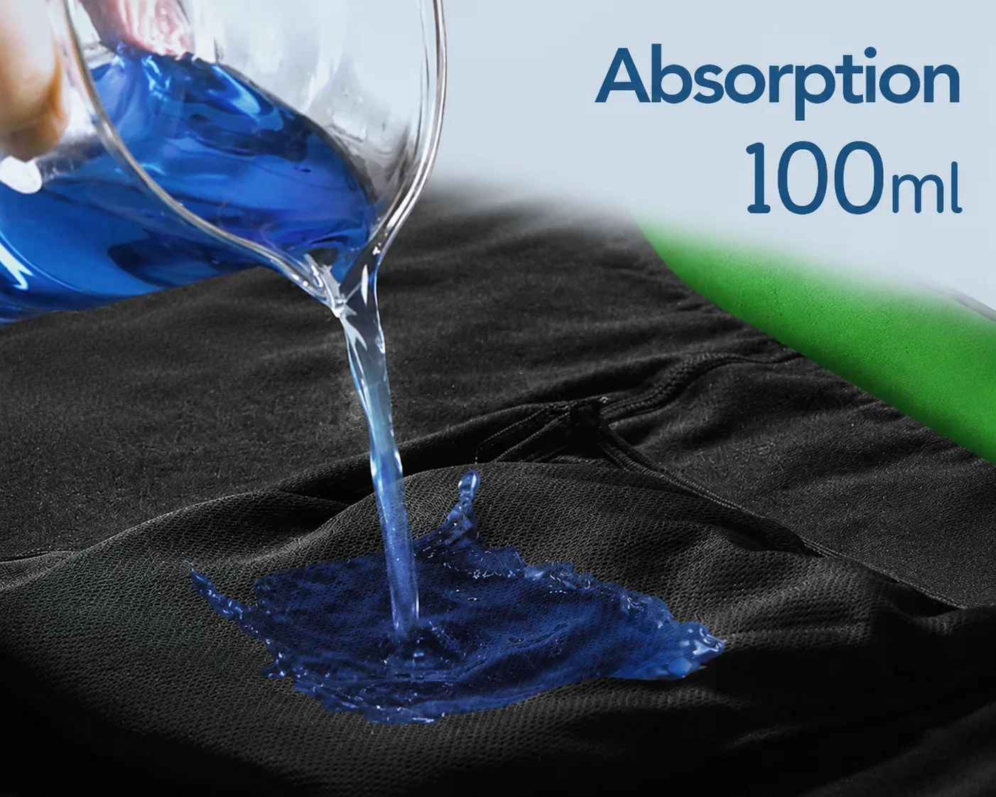 Tiichoo men's washable incontinence underwear absorption test 100ml