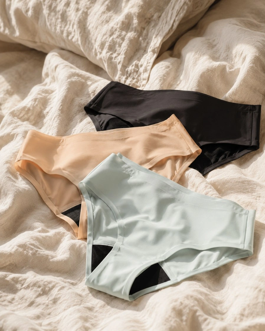 period underwear assortment for SKU-level sourcing and product data